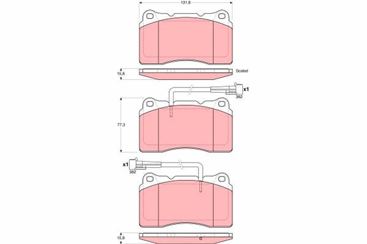 TRW GDB1603 Brake pad set, disc brake