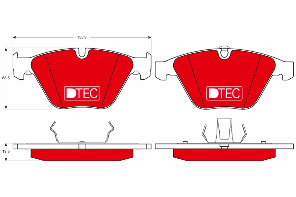 TRW GDB1498DTE Brake pad set, disc brake