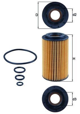 KNECHT OX 153/7D Oil filter