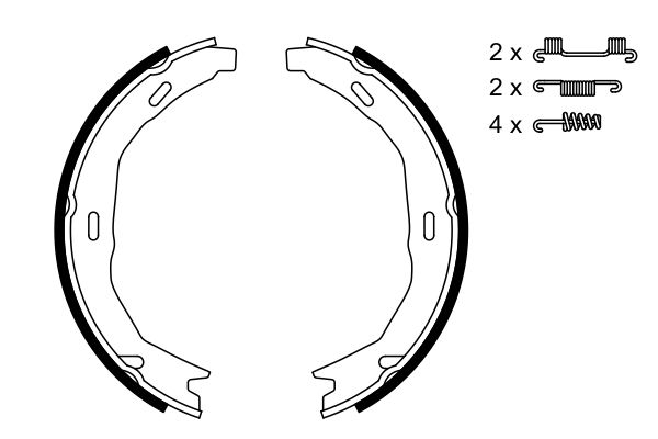 Brake Shoe Set, parking brake-4