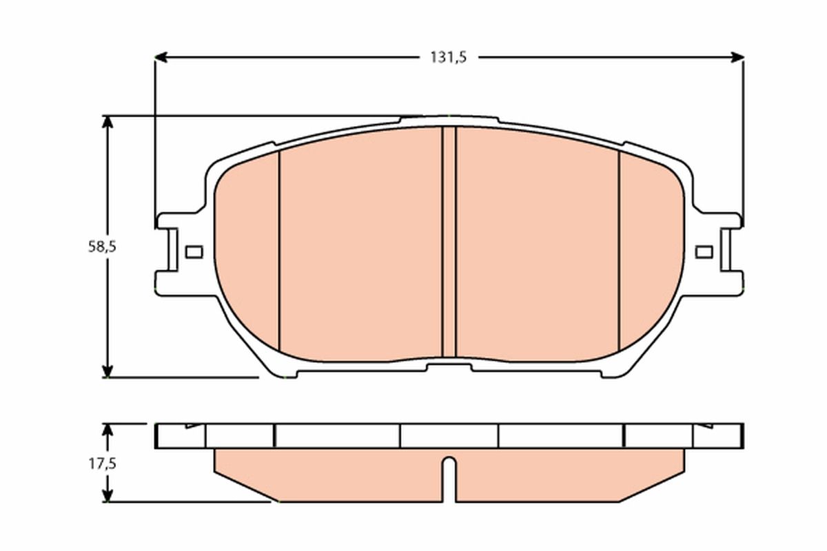 TRW GDB3628 Brake pad set, disc brake