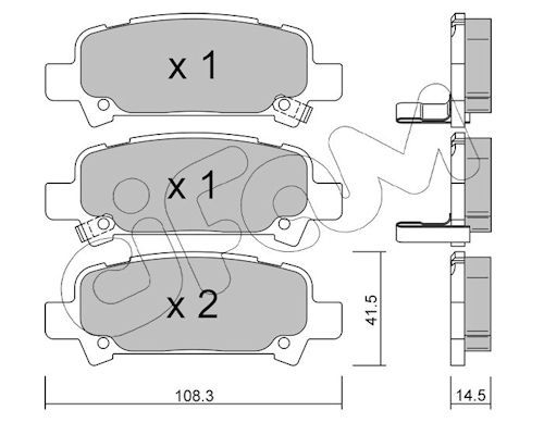 CIFAM 822-414-0 Brake pad set, disc brake