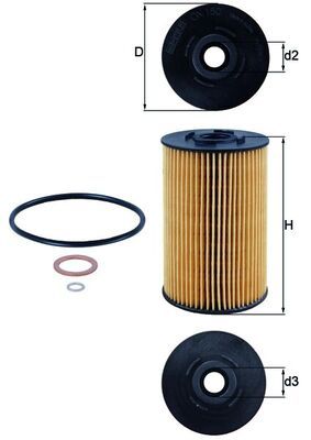 MAHLE OX 150D Oil filter
