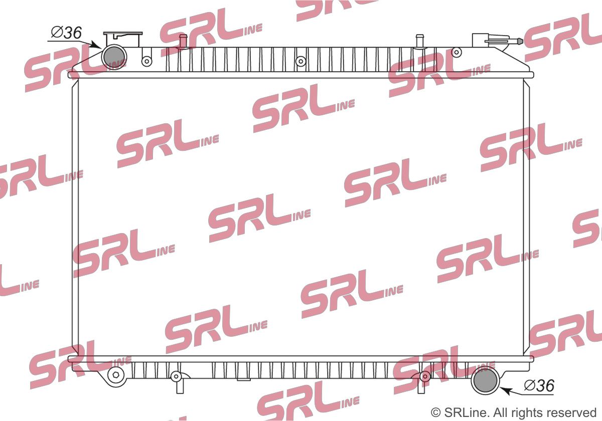 SRLINE 275008-2 Radiator, engine cooling