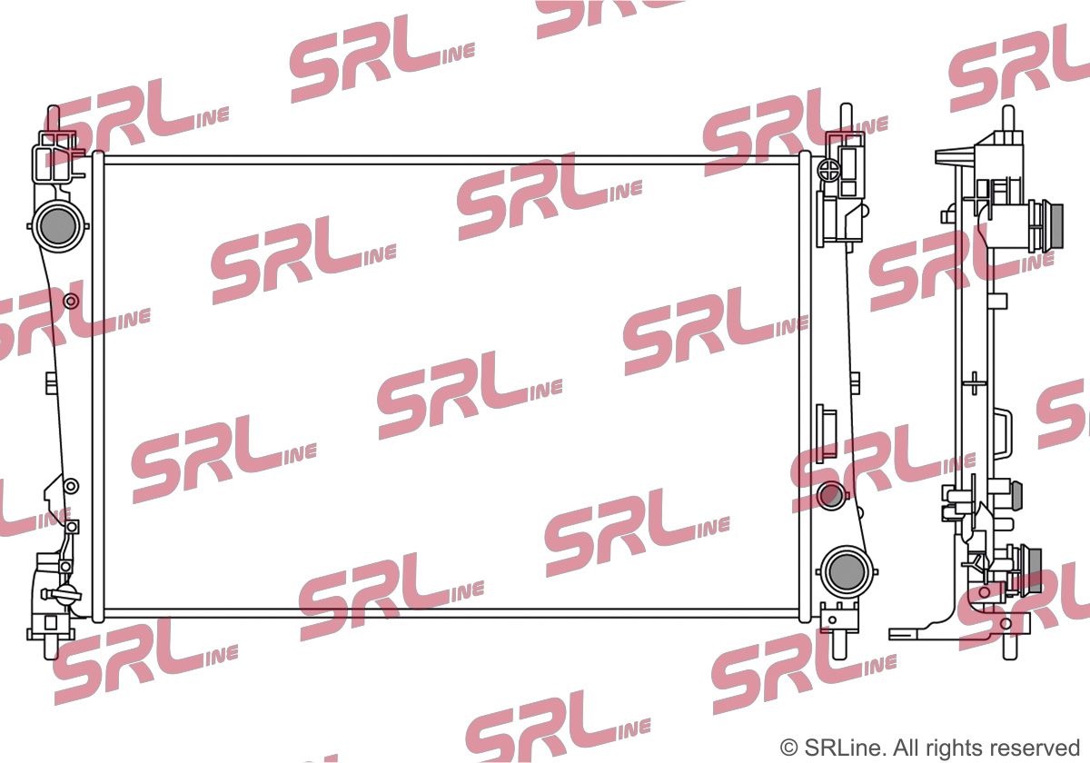 SRLINE 302408-2 Radiator, engine cooling