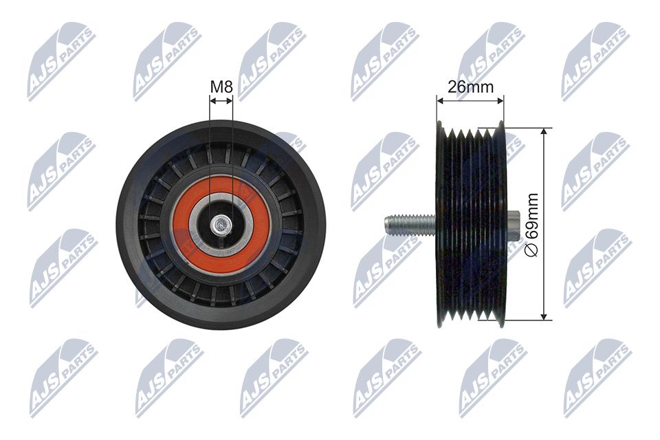 NTY RNK-ME-028 Deflection pulley/guide pulley, v-belt