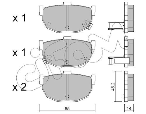 CIFAM 822-362-0 Brake pad set, disc brake