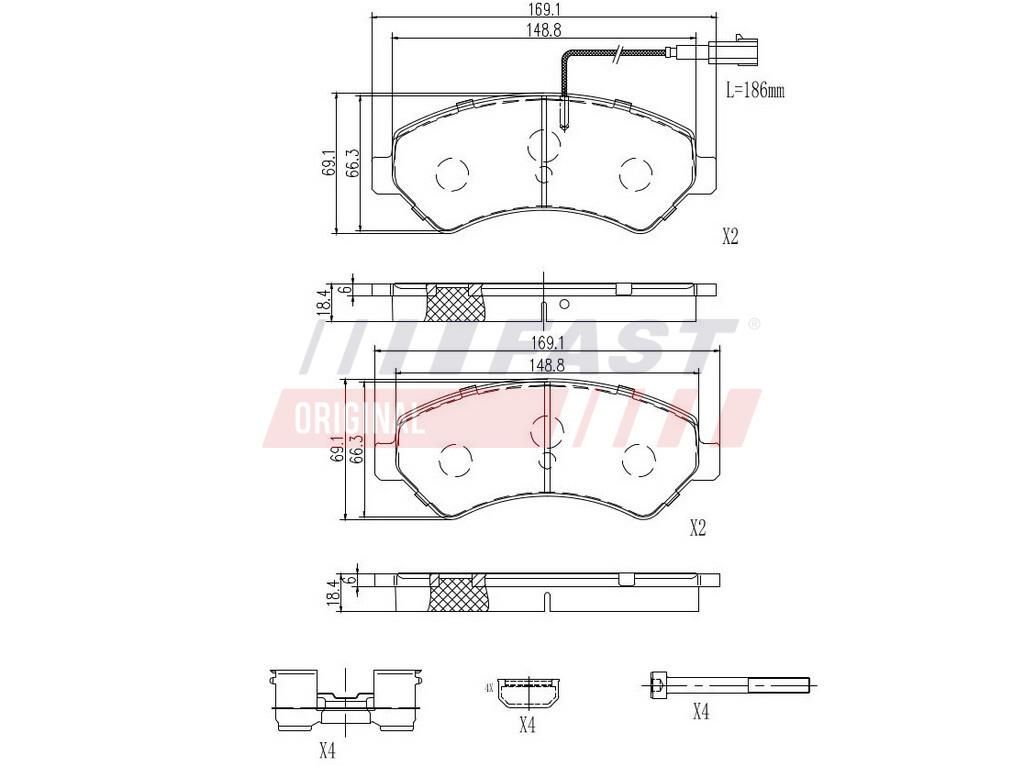 Brake Pad Set, disc brake-1