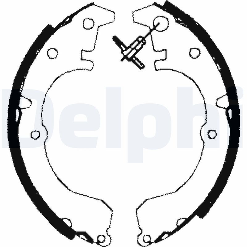 DELPHI LS1602 Brake shoe set