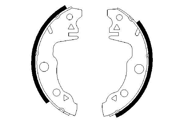 BOSCH 0 986 487 020 Brake shoe set