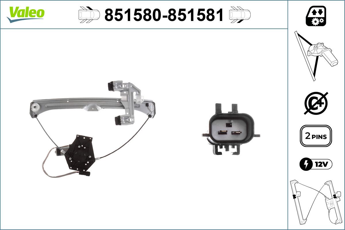 VALEO 851581 Window regulator