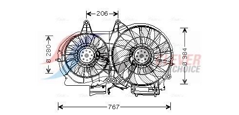 AVA CLEVER CHOICE AI7506 Fan, engine cooling