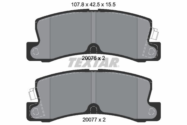 TEXTAR 2007601 Brake pad set, disc brake