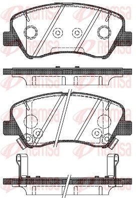 REMSA 1488.02 Brake pad set, disc brake