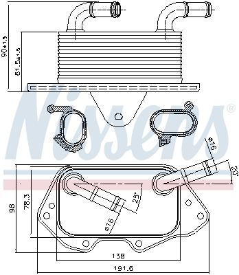 Oil Cooler, engine oil-5
