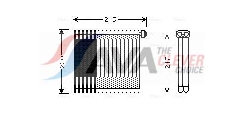 AVA CLEVER CHOICE MZV217 Evaporator, air conditioning