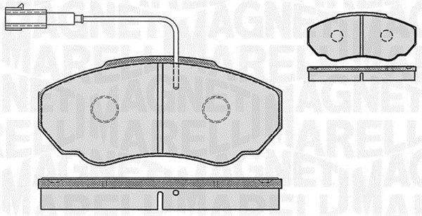 MAGNETI MARELLI 363916060186 Brake pad set, disc brake