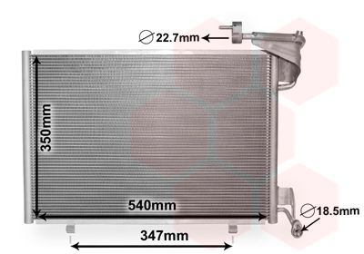 VAN WEZEL 18005592 Condenser, air conditioning