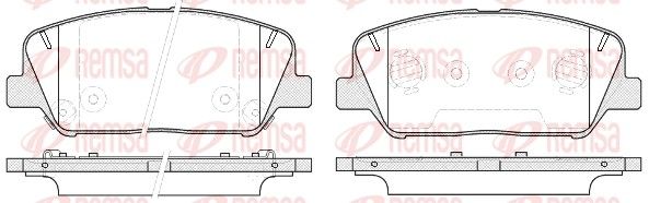 REMSA 1398.12 Brake pad set, disc brake