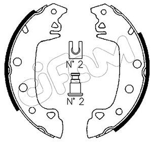 CIFAM 153-340 Brake shoe set