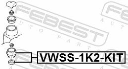 Repair Kit, suspension strut support mount-1