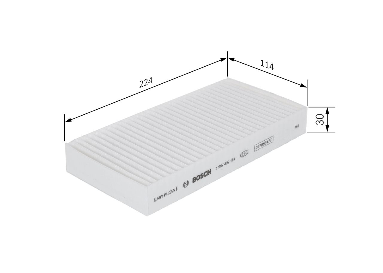 BOSCH 1 987 432 184 Filter, cabin air
