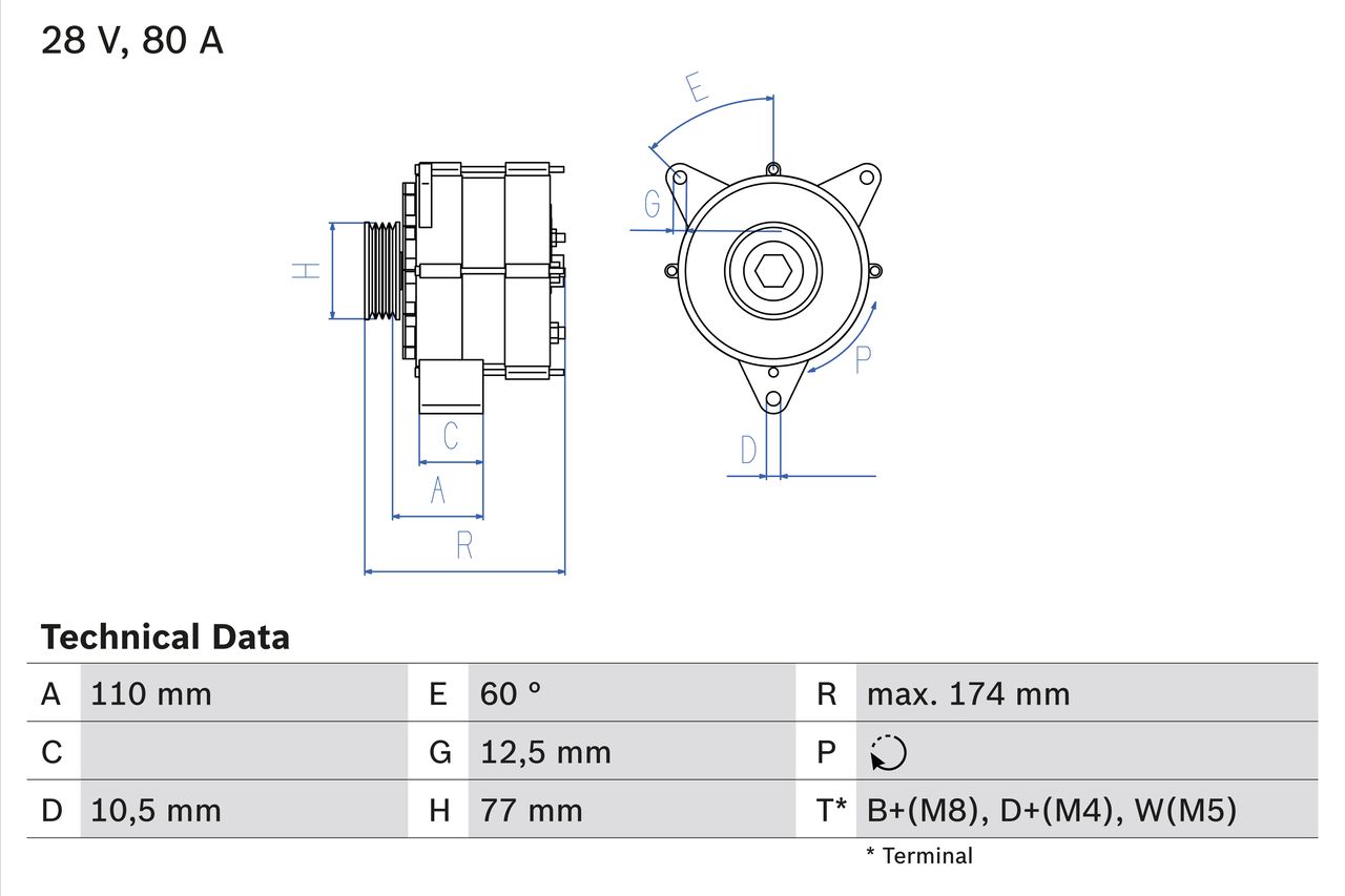 BOSCH 0 986 039 790 Alternator
