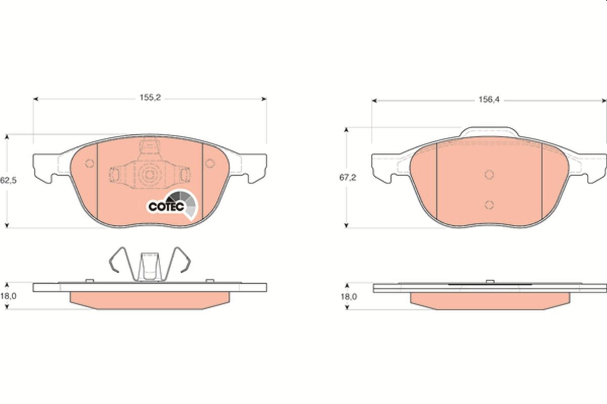 TRW GDB1583 Brake pad set, disc brake