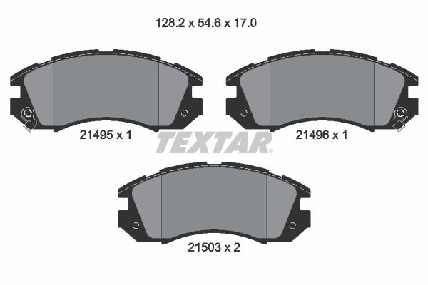 TEXTAR 2149501 Brake pad set, disc brake