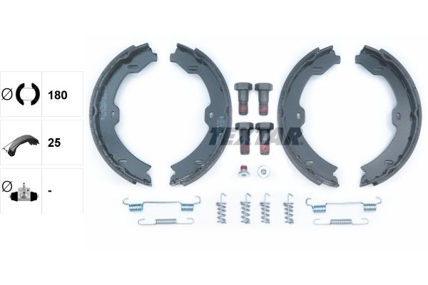 TEXTAR 91067000 Brake shoe set, parking brake