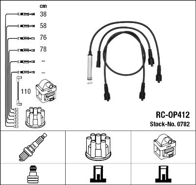 NGK 0782 Ignition cable kit