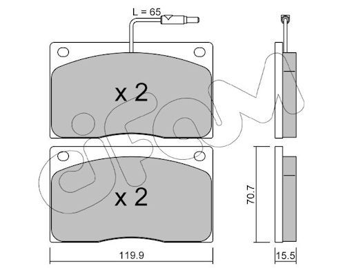 CIFAM 822-089-1 Brake pad set, disc brake