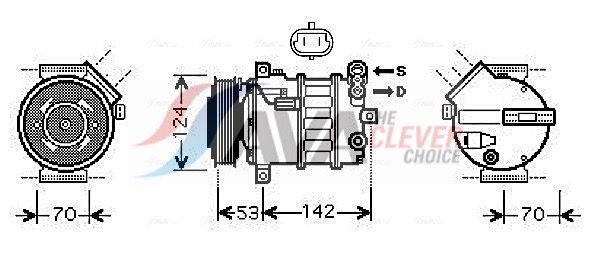 AVA CLEVER CHOICE SBAK063 Compressor, air conditioning
