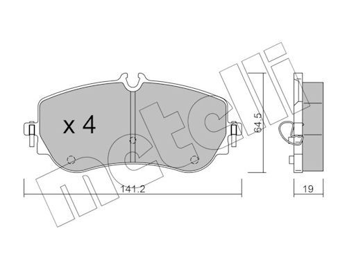 METELLI 22-1175-0 Brake pad set, disc brake