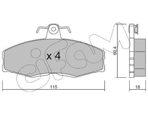 CIFAM 822-039-0 Brake pad set, disc brake