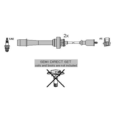 HÜCO 134954 Ignition cable kit