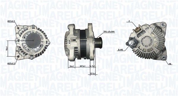 MAGNETI MARELLI 063732186010 Alternator