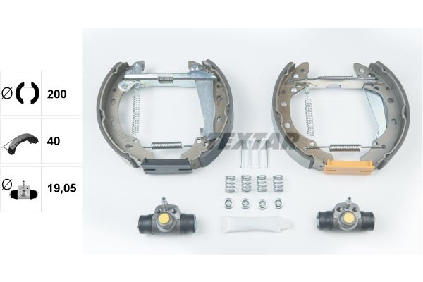 TEXTAR 84044700 Brake shoe set