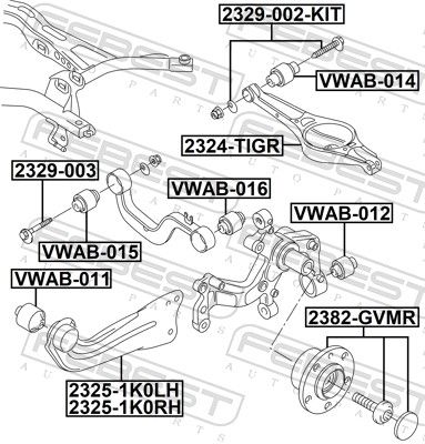 Mounting, control/trailing arm-1