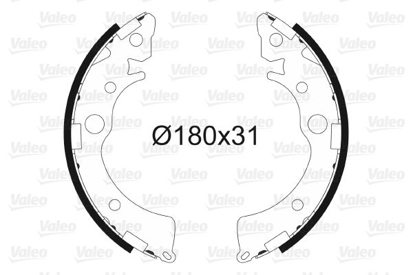 VALEO 562734 Brake shoe set