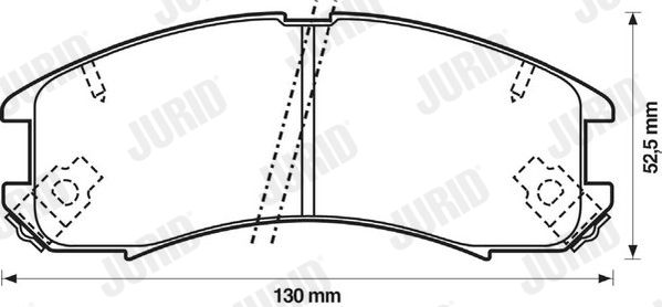 JURID 572317J Stabdžių trinkelių rinkinys, diskinis stabdys