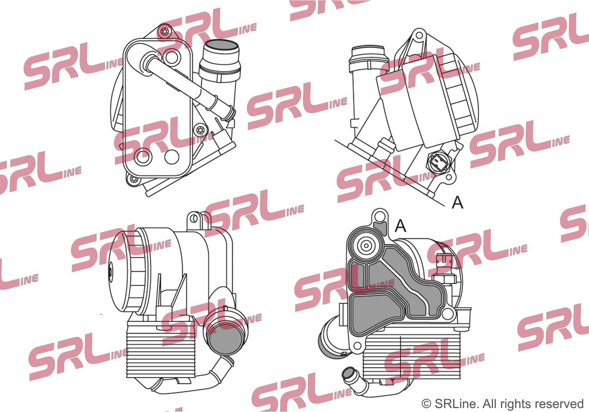 SRLINE 2040L8-4 Oil cooler, engine oil