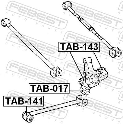 Mounting, control/trailing arm-1