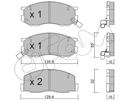 CIFAM 822-455-0 Brake pad set, disc brake