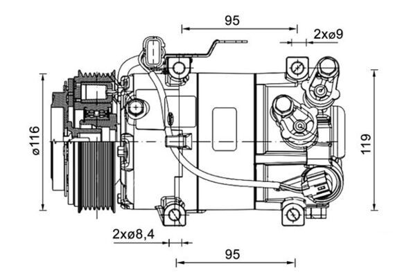 MAHLE ACP 1460 000P Compressor, air conditioning