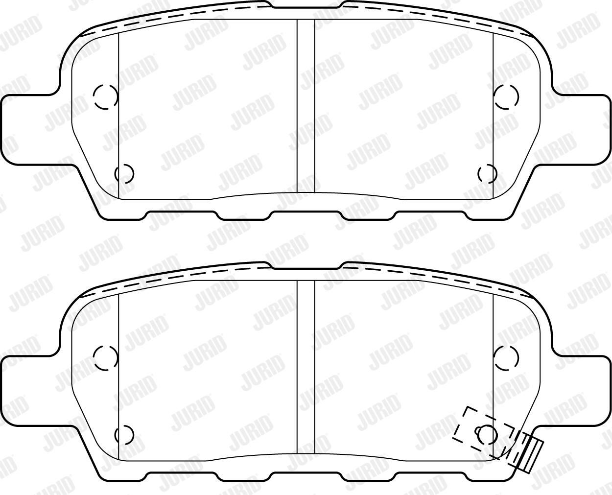 JURID 573754J Brake pad set, disc brake