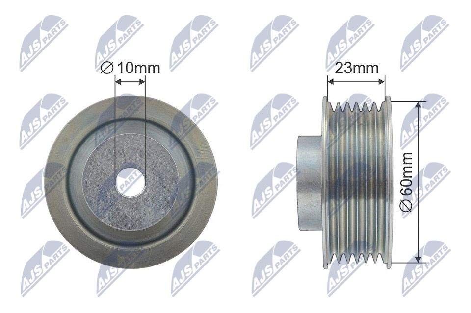 NTY RNK-SU-008 Deflection/guide pulley, v-ribbed belt