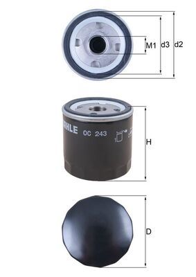 KNECHT OC 243 Oil filter