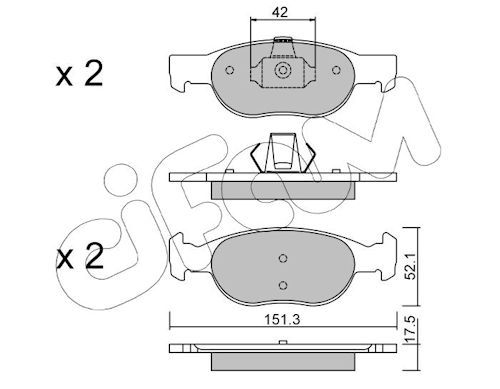 CIFAM 822-079-1 Brake pad set, disc brake