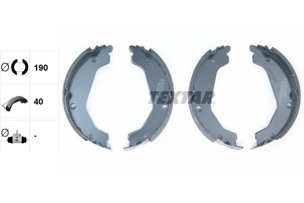 TEXTAR 91068400 Brake shoe set, parking brake
